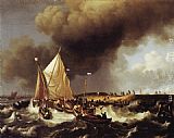 Boats in a Storm by Ludolf Backhuysen